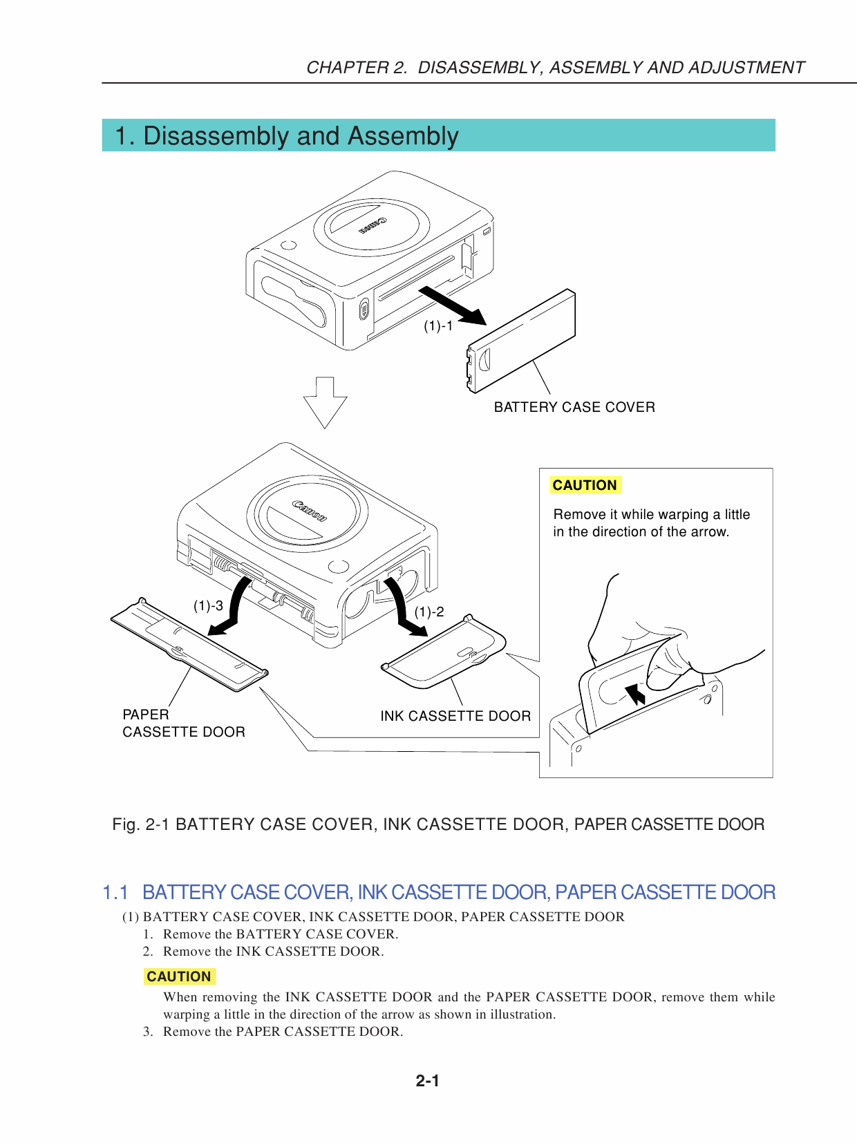 Canon SELPHY CP300 Service Manual-5